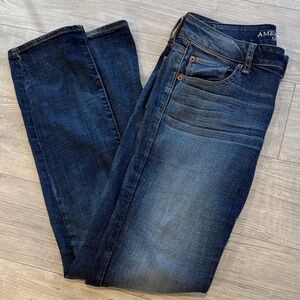 AMERICAN EAGLE Straight Super Stretch Blue Women's Jeans 10L